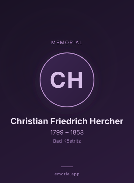 Memorial portrait of Christian Friedrich Hercher
