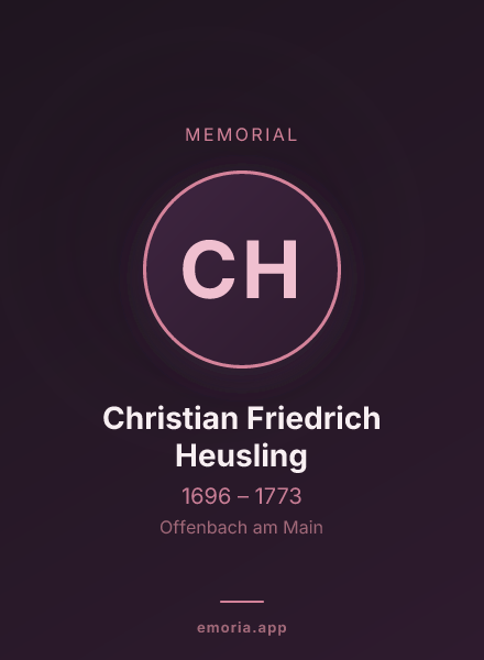 Memorial portrait of Christian Friedrich Heusling