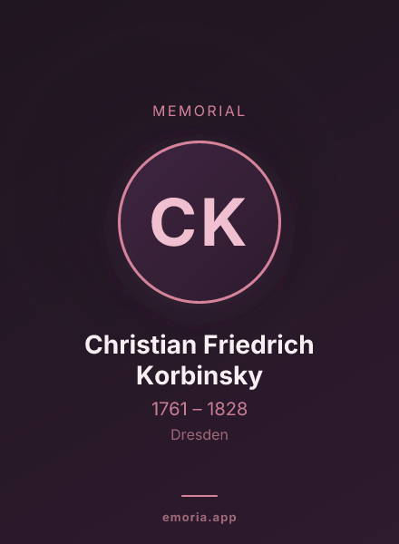 Memorial portrait of Christian Friedrich Korbinsky