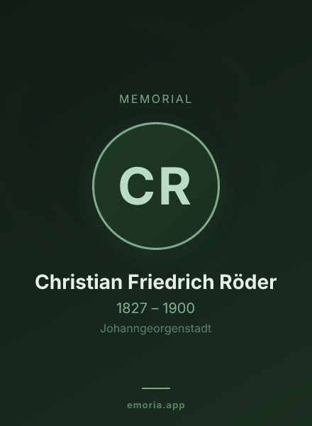Memorial portrait of Christian Friedrich Röder