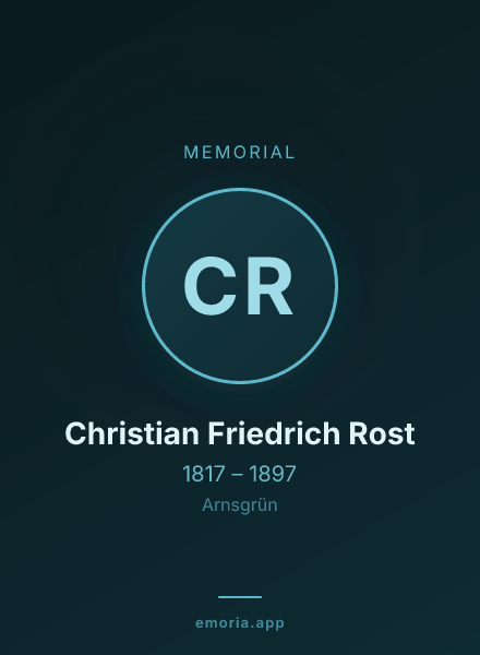 Memorial portrait of Christian Friedrich Rost