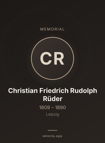 Memorial portrait of Christian Friedrich Rudolph Rüder