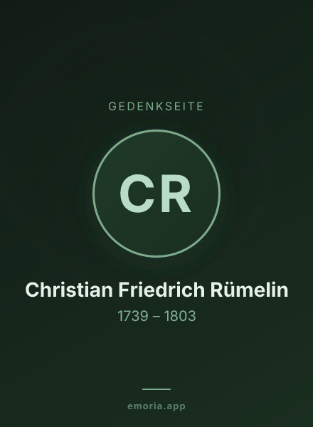Gedenkportrait von Christian Friedrich Rümelin