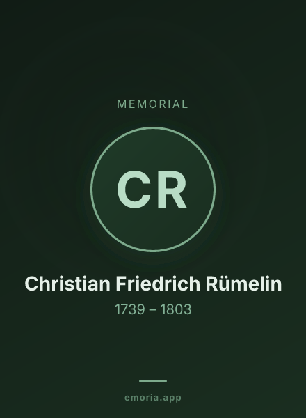 Memorial portrait of Christian Friedrich Rümelin
