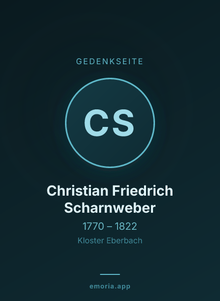 Gedenkportrait von Christian Friedrich Scharnweber