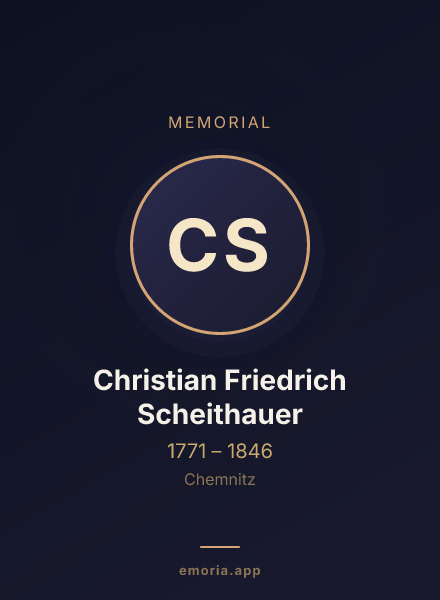 Memorial portrait of Christian Friedrich Scheithauer