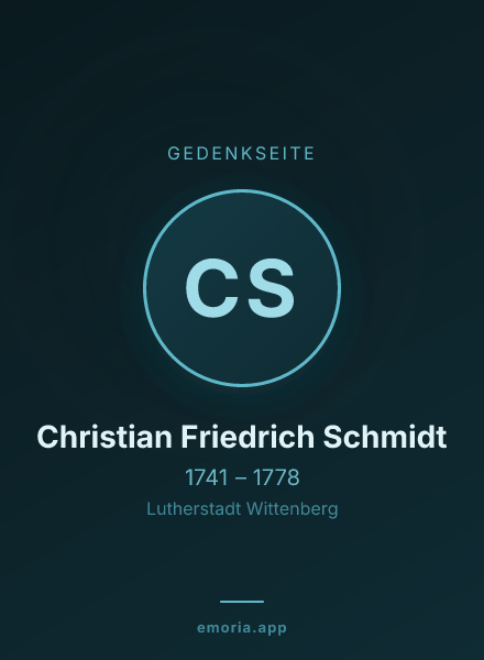 Gedenkportrait von Christian Friedrich Schmidt