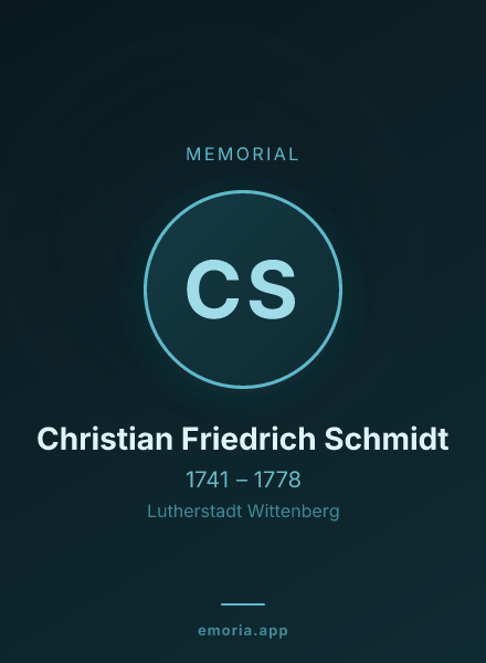 Memorial portrait of Christian Friedrich Schmidt