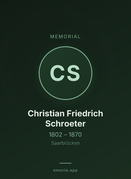 Memorial portrait of Christian Friedrich Schroeter