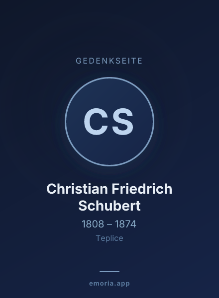 Gedenkportrait von Christian Friedrich Schubert