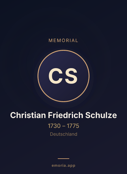Memorial portrait of Christian Friedrich Schulze