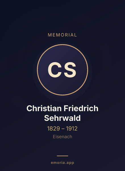 Memorial portrait of Christian Friedrich Sehrwald