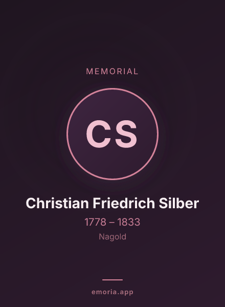 Memorial portrait of Christian Friedrich Silber