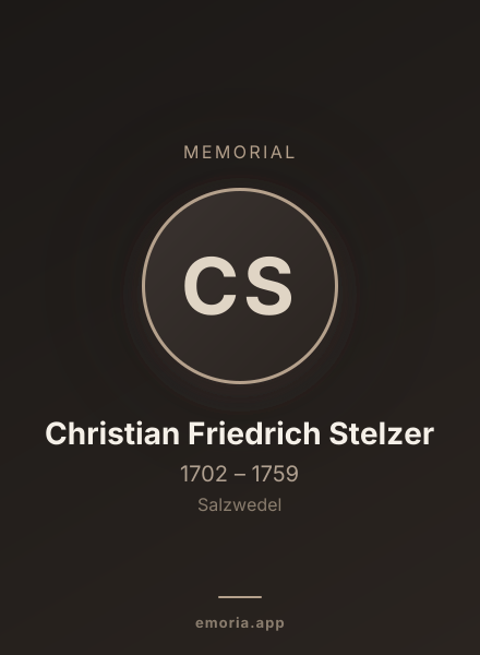 Memorial portrait of Christian Friedrich Stelzer