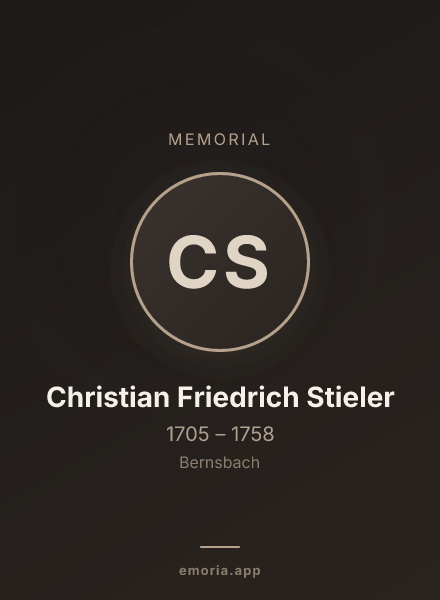 Memorial portrait of Christian Friedrich Stieler