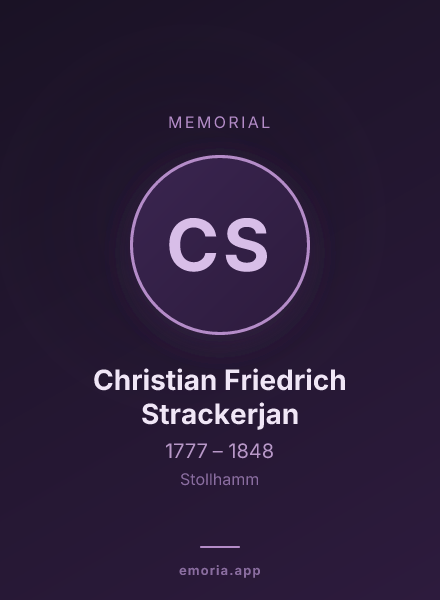 Memorial portrait of Christian Friedrich Strackerjan