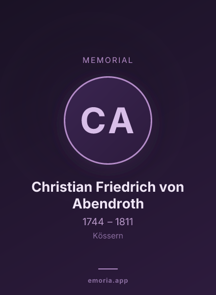 Memorial portrait of Christian Friedrich von Abendroth