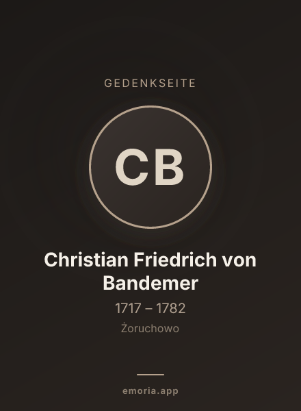Gedenkportrait von Christian Friedrich von Bandemer