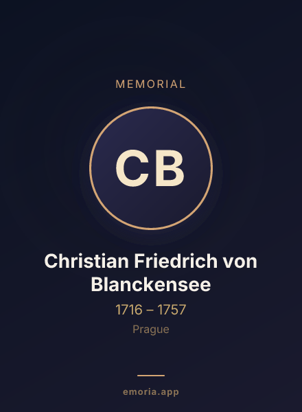 Memorial portrait of Christian Friedrich von Blanckensee