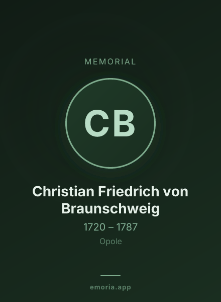 Memorial portrait of Christian Friedrich von Braunschweig