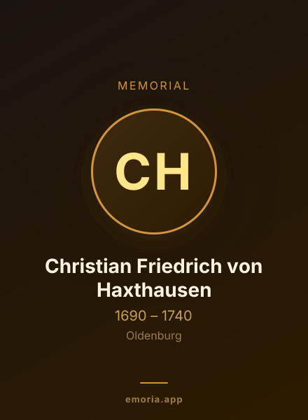 Memorial portrait of Christian Friedrich von Haxthausen
