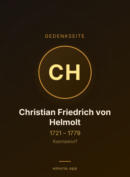 Gedenkportrait von Christian Friedrich von Helmolt