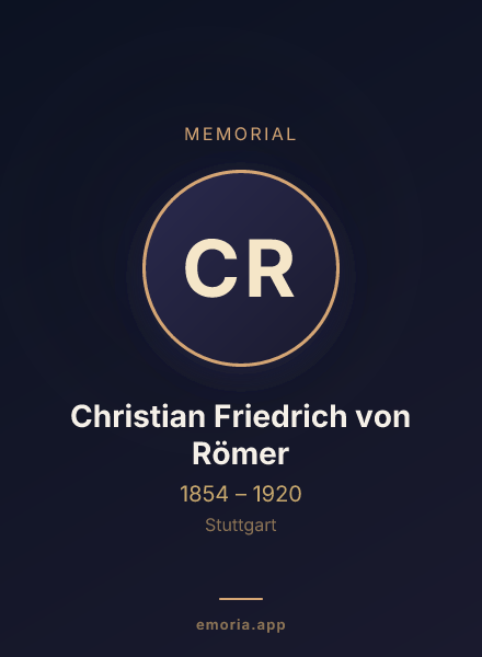 Memorial portrait of Christian Friedrich von Römer