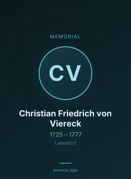 Memorial portrait of Christian Friedrich von Viereck