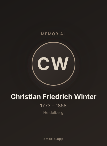 Memorial portrait of Christian Friedrich Winter