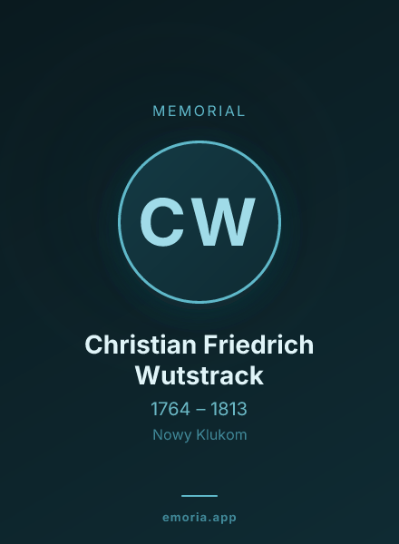 Memorial portrait of Christian Friedrich Wutstrack