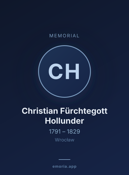 Memorial portrait of Christian Fürchtegott Hollunder