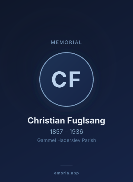 Memorial portrait of Christian Fuglsang