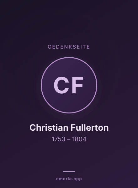 Gedenkportrait von Christian Fullerton