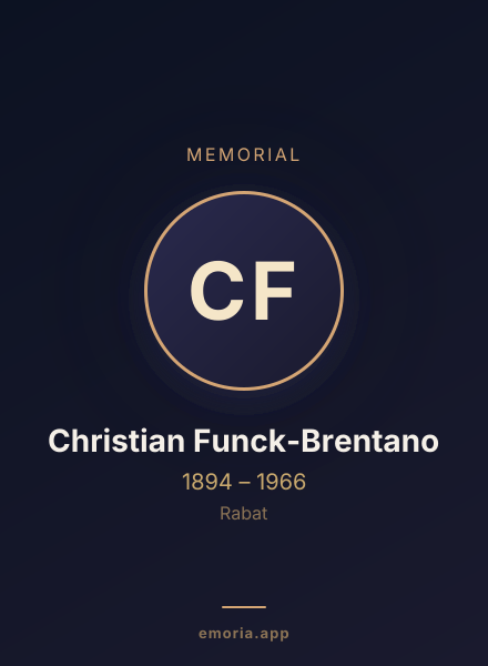 Memorial portrait of Christian Funck-Brentano