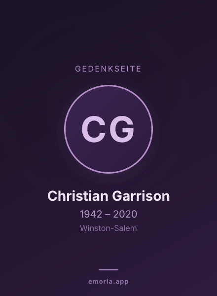 Gedenkportrait von Christian Garrison