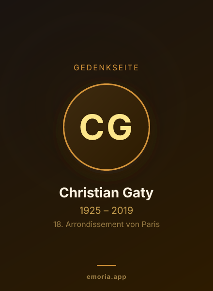 Gedenkportrait von Christian Gaty