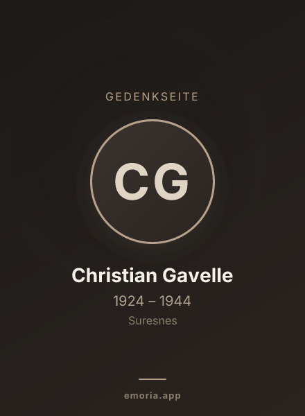Gedenkportrait von Christian Gavelle