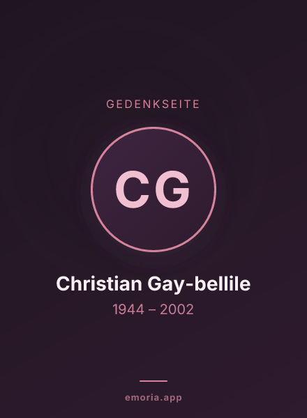 Gedenkportrait von Christian Gay-bellile