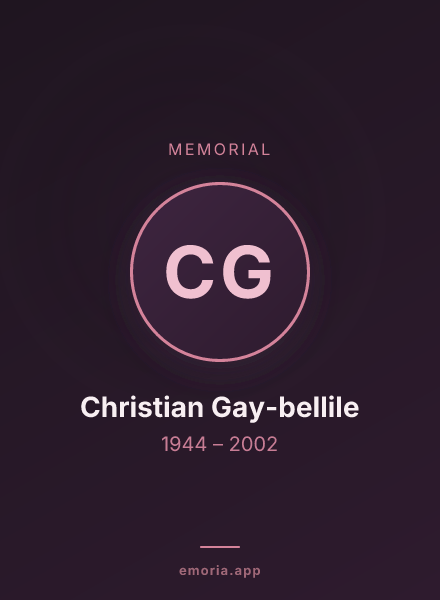 Memorial portrait of Christian Gay-bellile