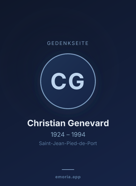 Gedenkportrait von Christian Genevard