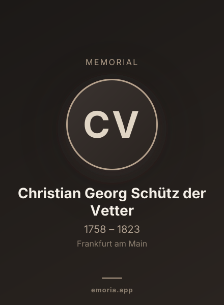 Memorial portrait of Christian Georg Schütz der Vetter