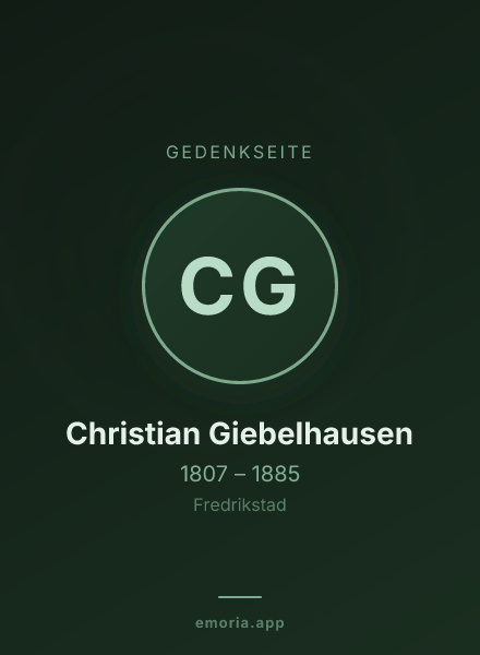 Gedenkportrait von Christian Giebelhausen