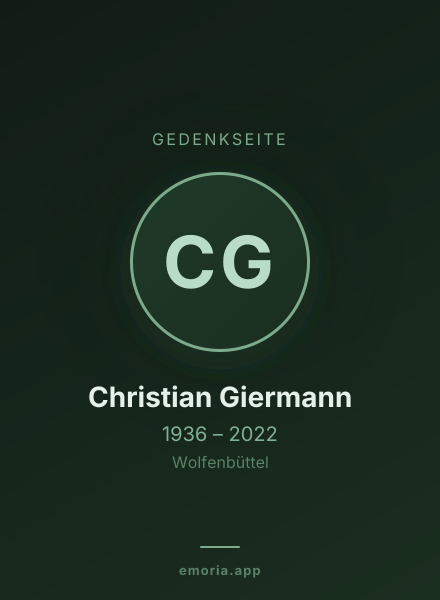 Gedenkportrait von Christian Giermann