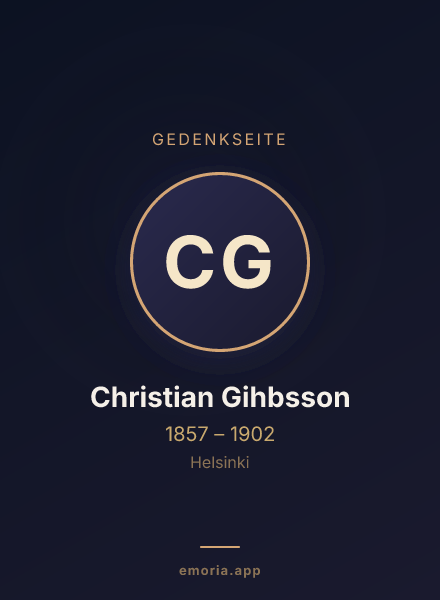 Gedenkportrait von Christian Gihbsson