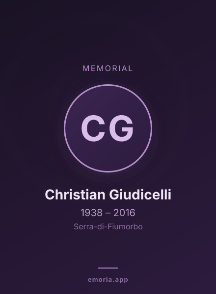 Memorial portrait of Christian Giudicelli
