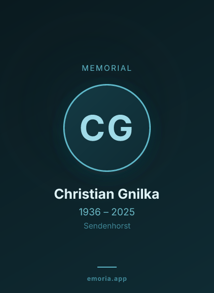 Memorial portrait of Christian Gnilka