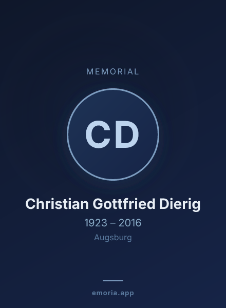 Memorial portrait of Christian Gottfried Dierig