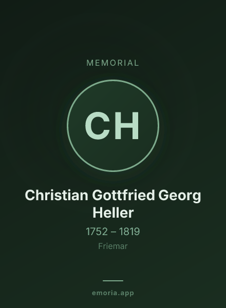 Memorial portrait of Christian Gottfried Georg Heller