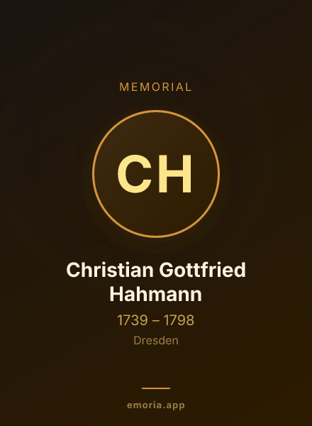Memorial portrait of Christian Gottfried Hahmann
