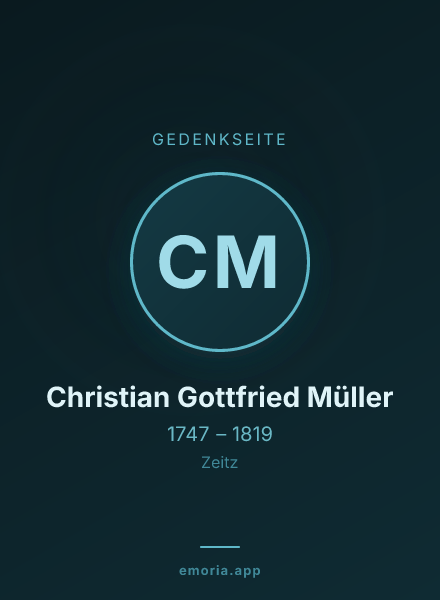 Gedenkportrait von Christian Gottfried Müller